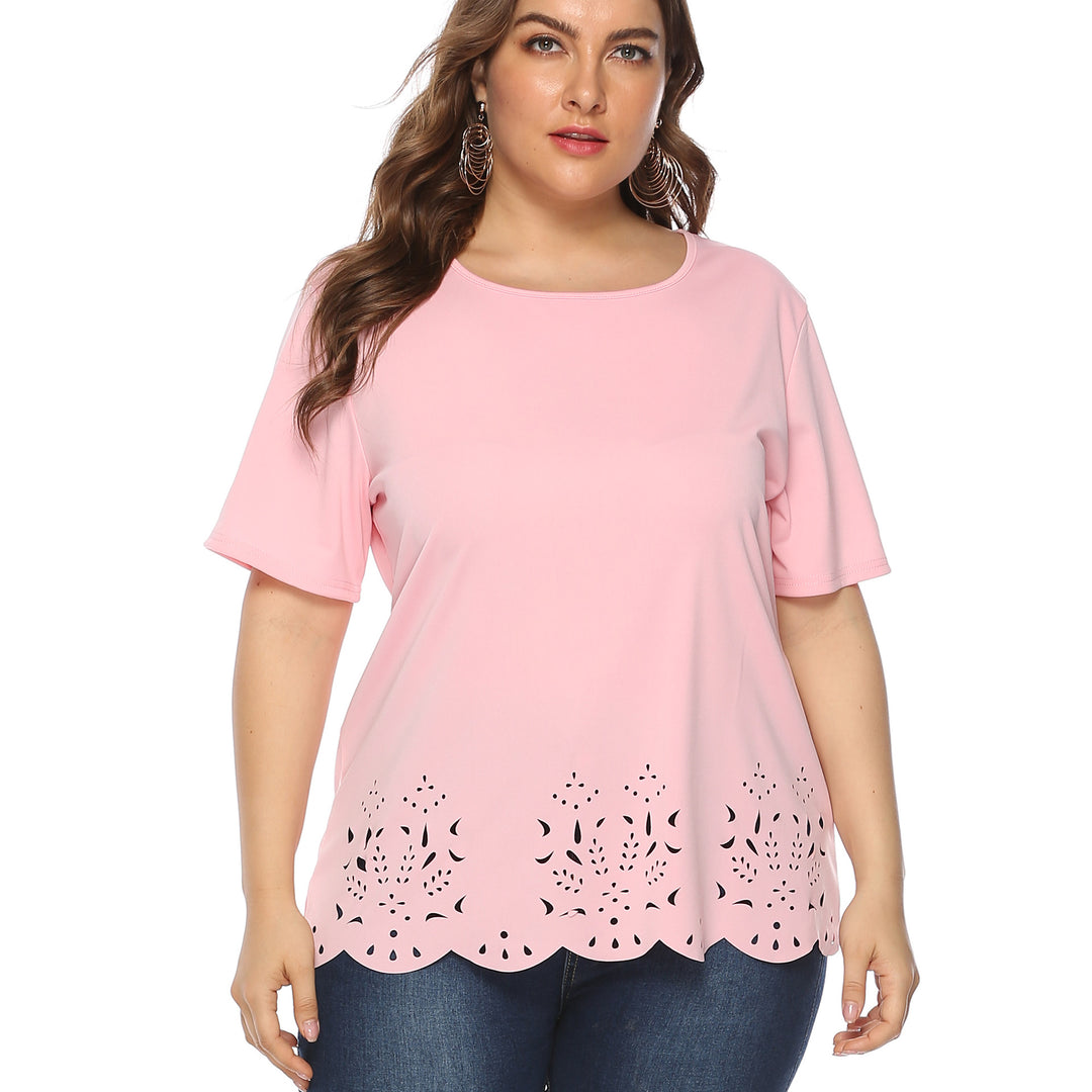 Women's airy top with floral lace pattern Mune Fashion