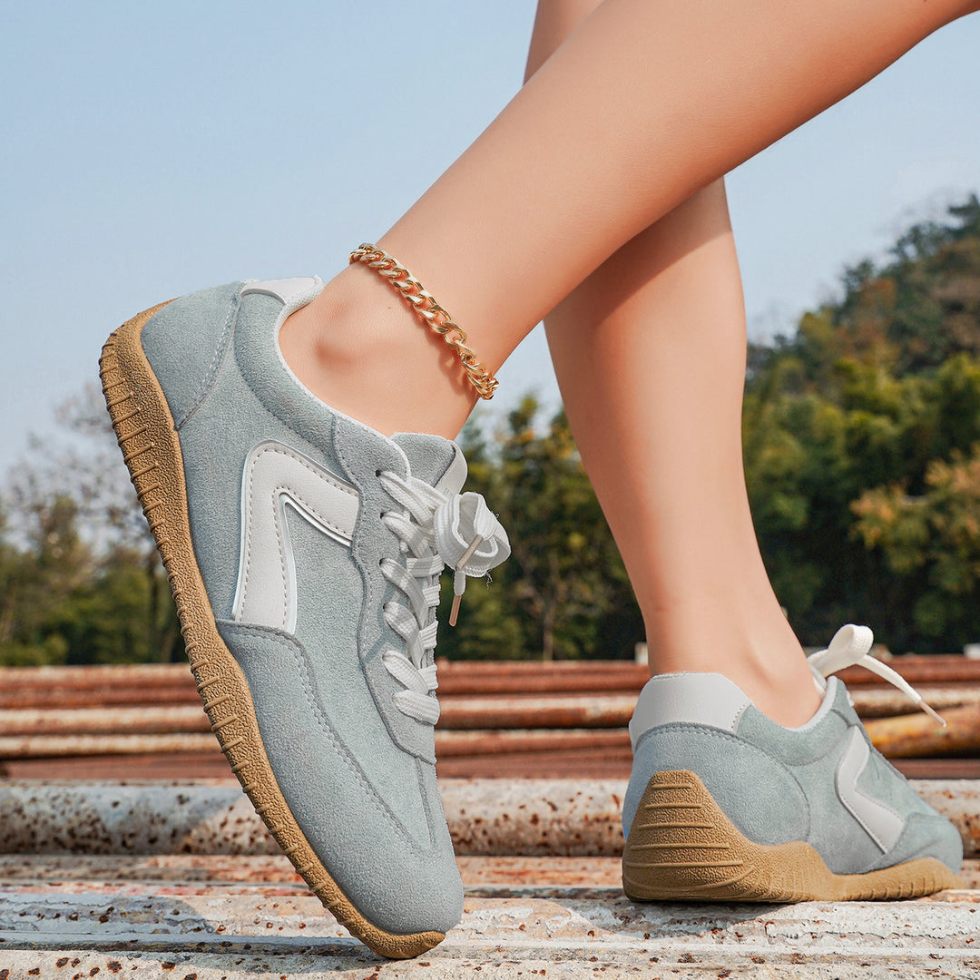 Damen Veloursleder-Optik Casual-Sneaker mit ergonomischer Komfortsohle Mune Fashion