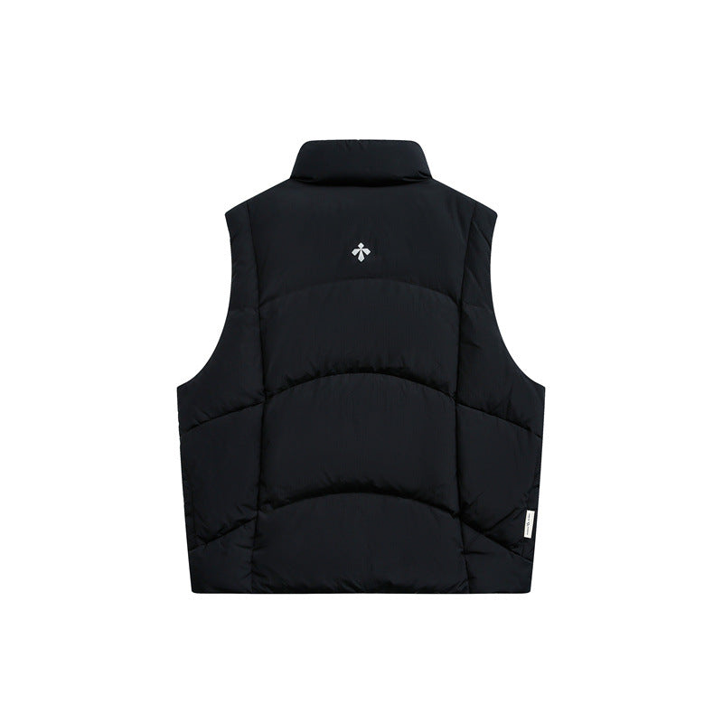 Men's padded quilted vest with high stand-up collar and multifunction pockets Mune Fashion