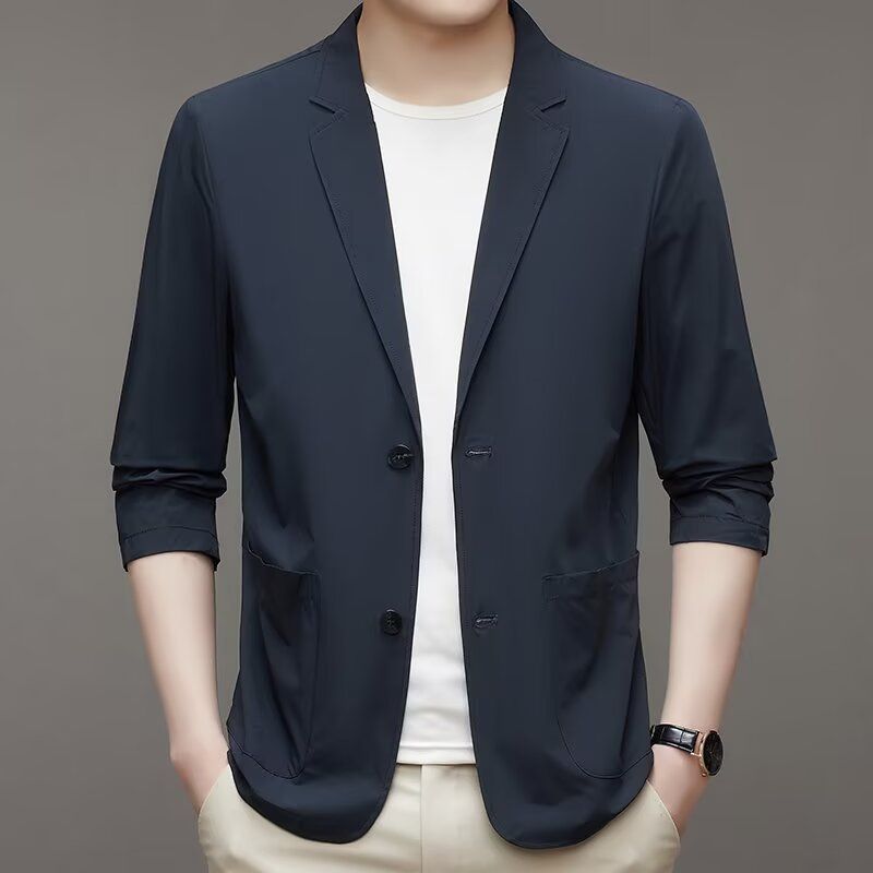 Men's Stylish Blazer with High Collar Mune Fashion