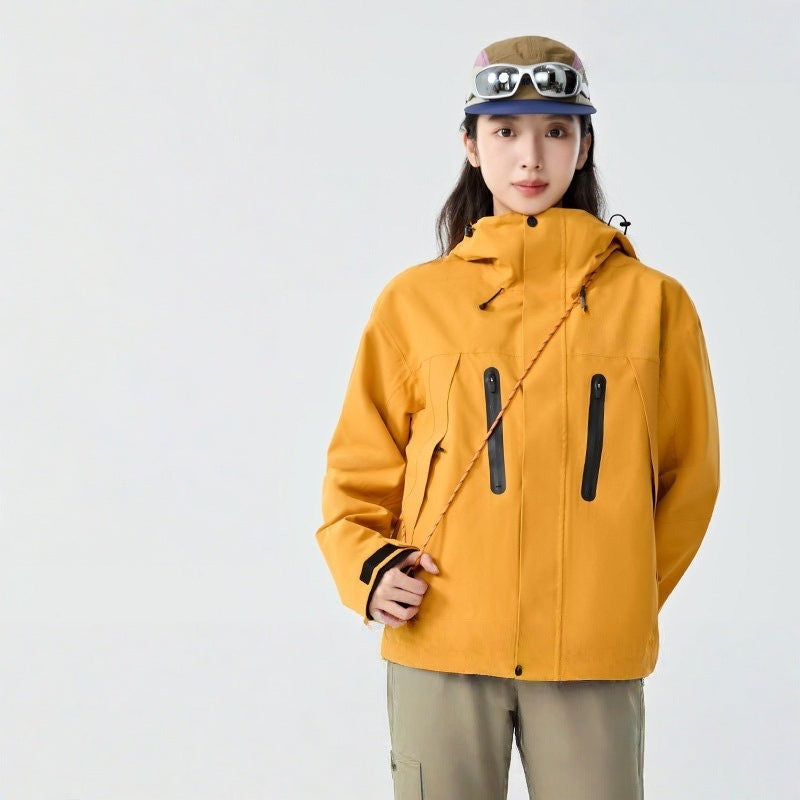 Men's Weatherproof Shell Parka with Adjustable Hood and Concealed Zippers Mune Fashion