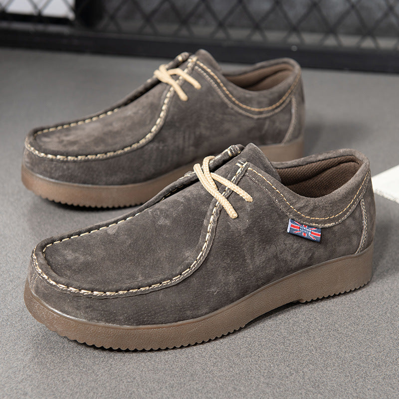 Men's suede moccasin lace-ups with cushioned comfort insole Mune Fashion