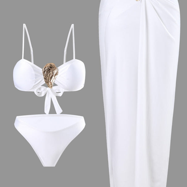 Ladies Bikini Set with elegant wrap skirt Mune Fashion