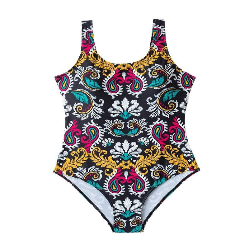 Women Elegant One-Piece Swimsuit with Floral Design and Fashionable Accents Mune Fashion