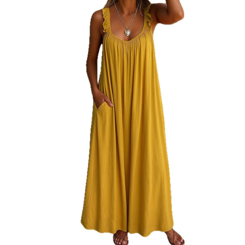 Women's maxi dress with strapless fit and airy silhouette Mune Fashion