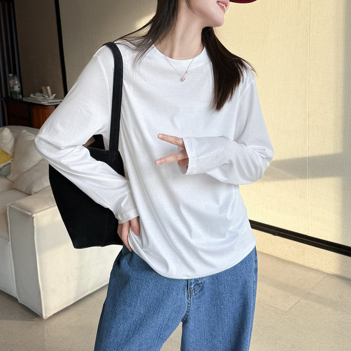Women's Comfortable Long Sleeve Shirt with Simple Details Mune Fashion