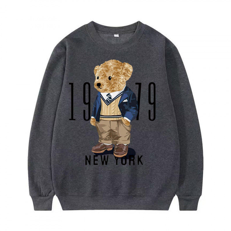 Ladies Cozy Sweatshirt with Bear Motif Mune Fashion