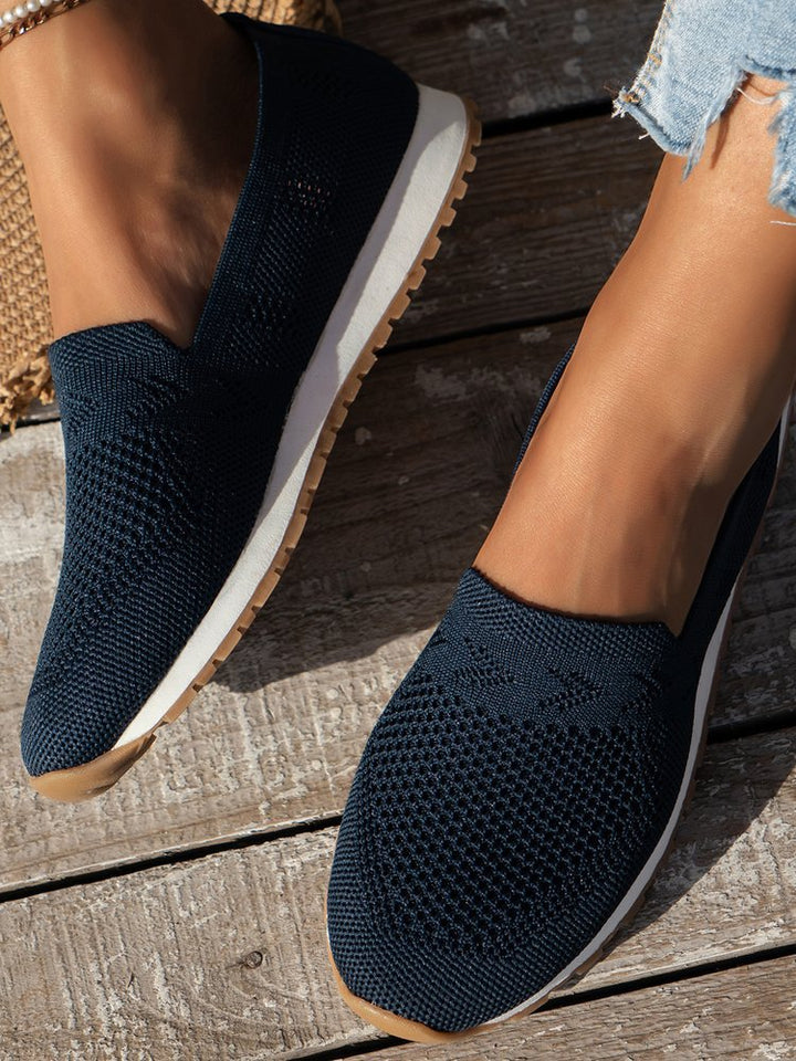 Women Breathable Knit Slippers with Memory Footbed and Non-Slip Sole Mune Fashion