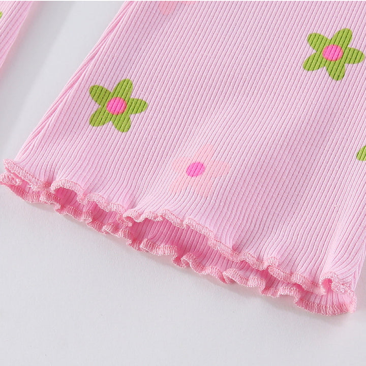 Girl Leggings with floral pattern Mune Fashion