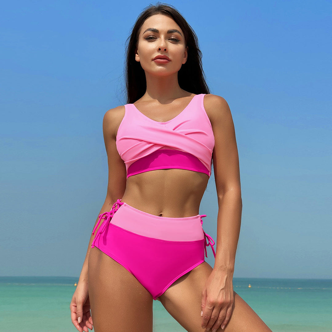 Women's High-Cut Bikini with Adjustable Straps Mune Fashion
