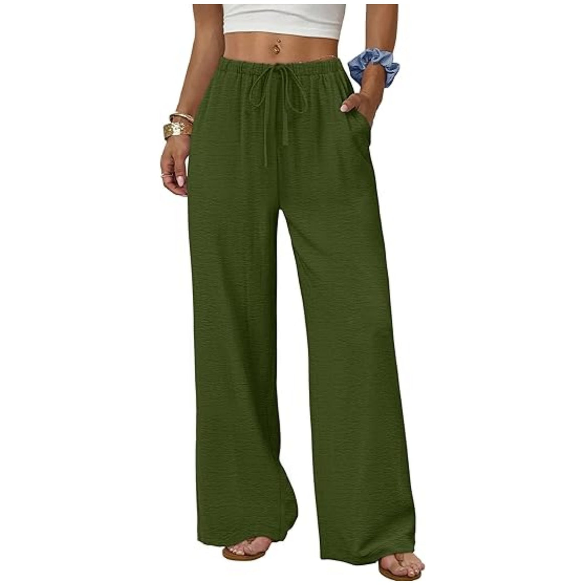 Women's Loose Loungewear Pants with Drawstring Mune Fashion