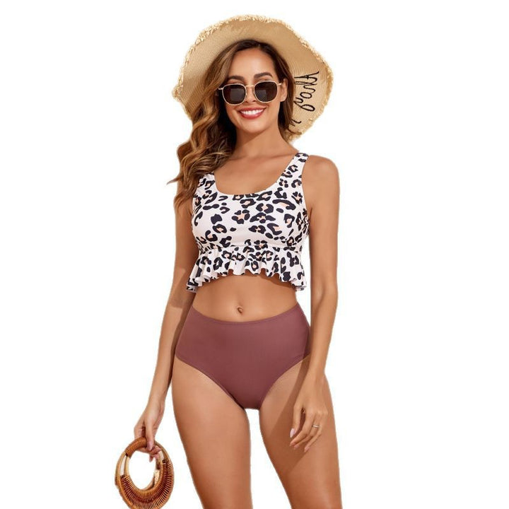 Women Bikini with cheerful ruffle and animal print Mune Fashion