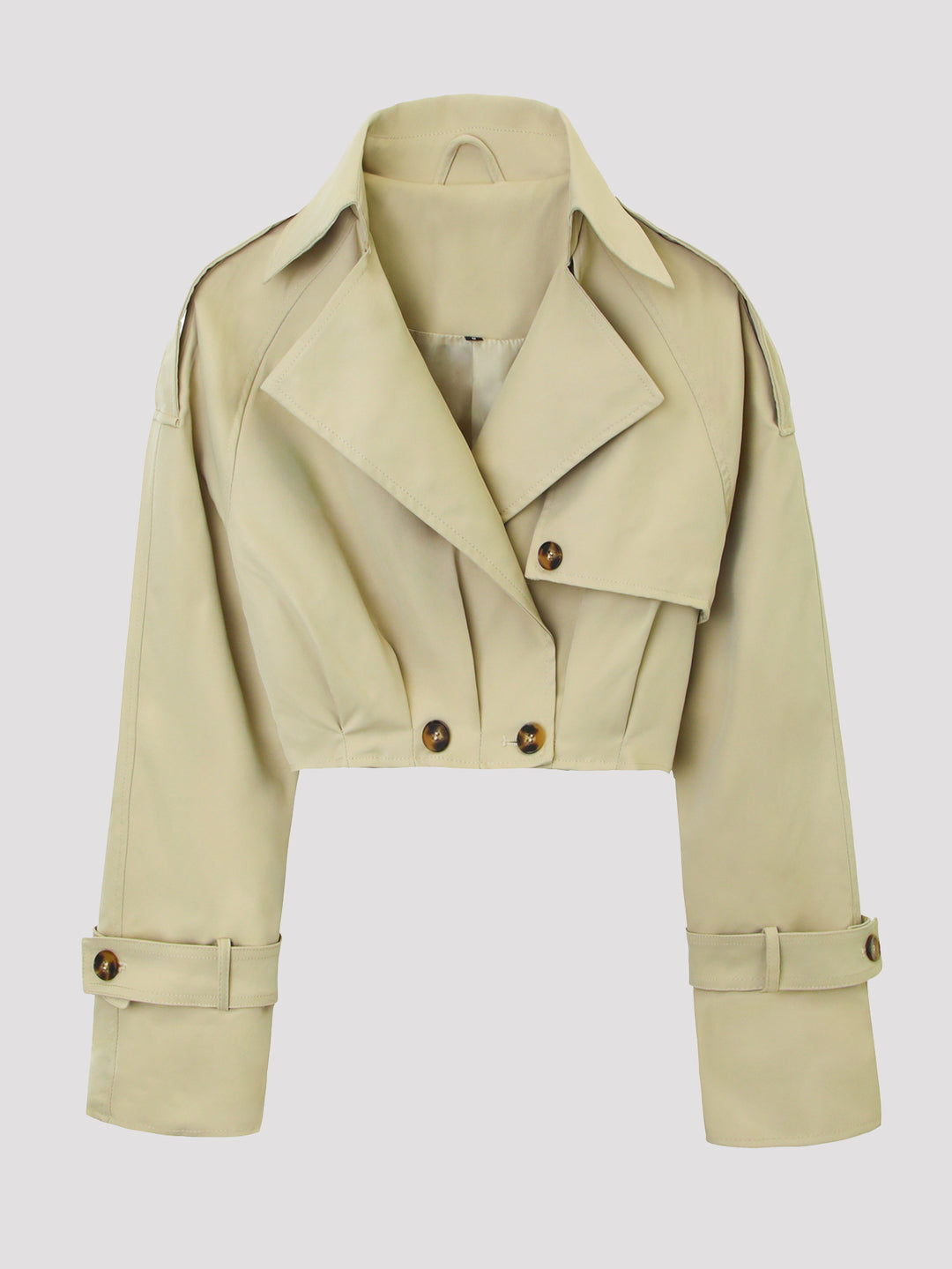 Women's short jacket in trench coat style with wide lapels Mune Fashion
