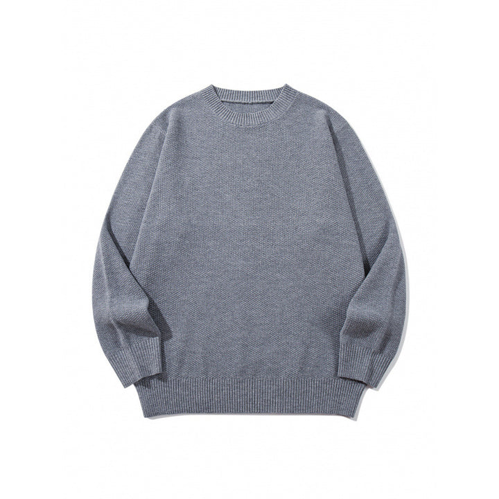 Unisex Boxy fine knit pullover with waffle structure and ribbed hem Mune Fashion