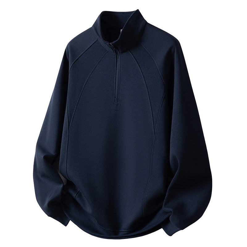 Men's Sport Fleece Pullover with Zipper Mune Fashion