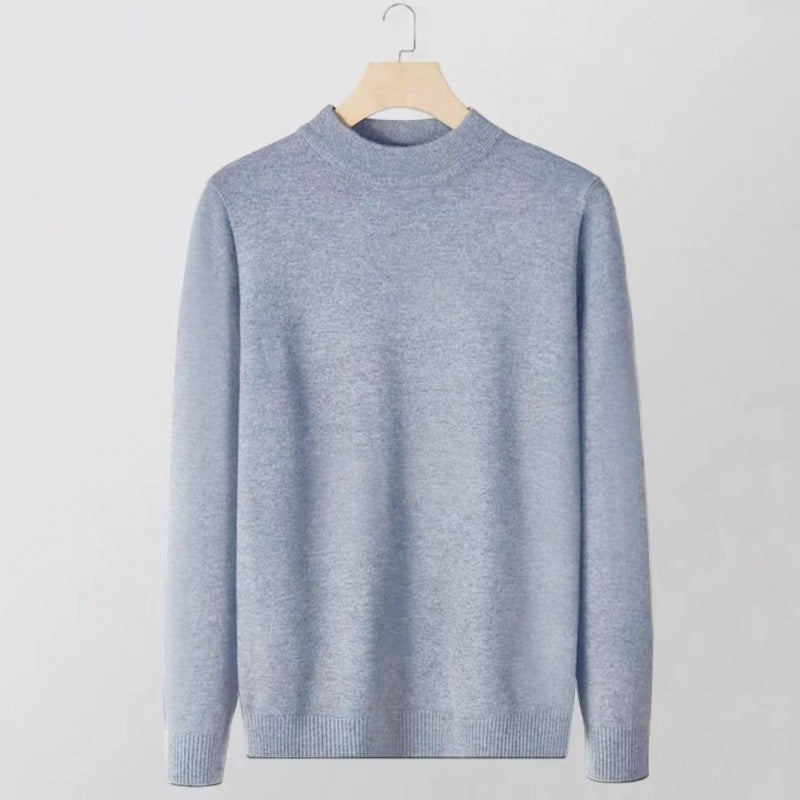 Women's fine knit stand collar pullover made of cotton blend with ribbed cuffs Mune Fashion