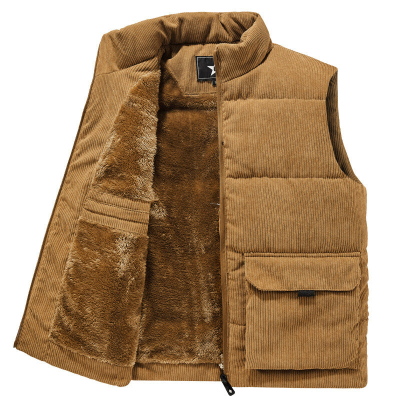 Men's Warm Quilted Vest with Practical Pockets Mune Fashion