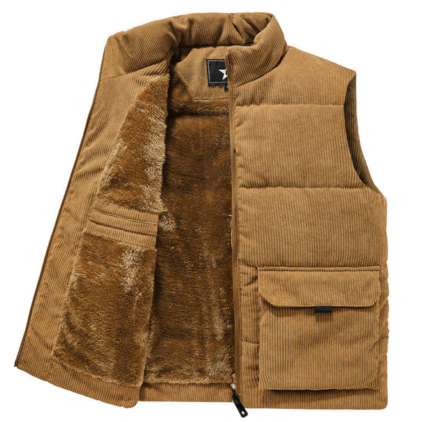 Men's Warm Quilted Vest with Practical Pockets Mune Fashion