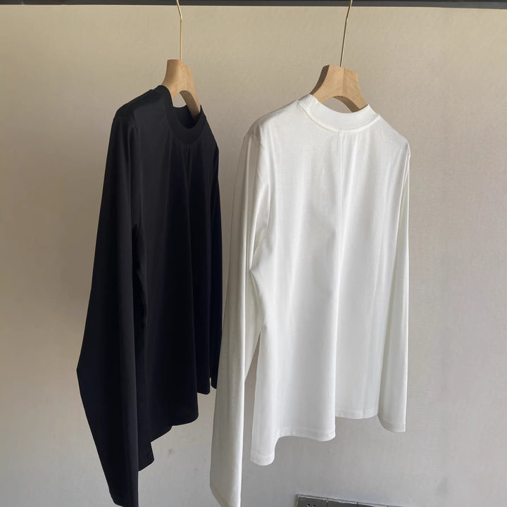 Women Long Sleeve Shirt with Elegant Cut Mune Fashion