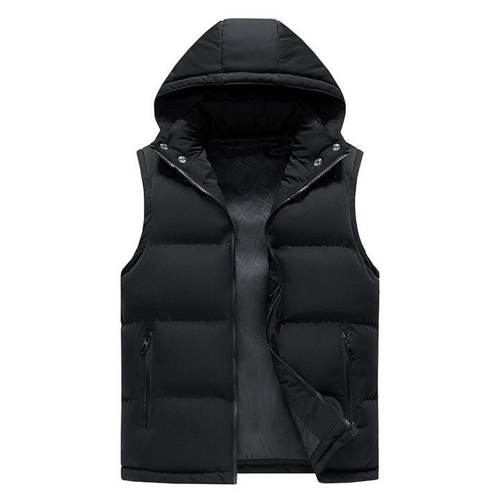 Women's Futuristic Quilted Vest with Hood