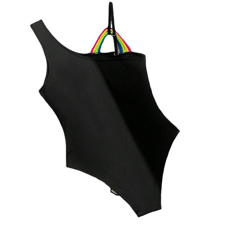 Women One-Sided Swimsuit with Colorful Strap Details Mune Fashion