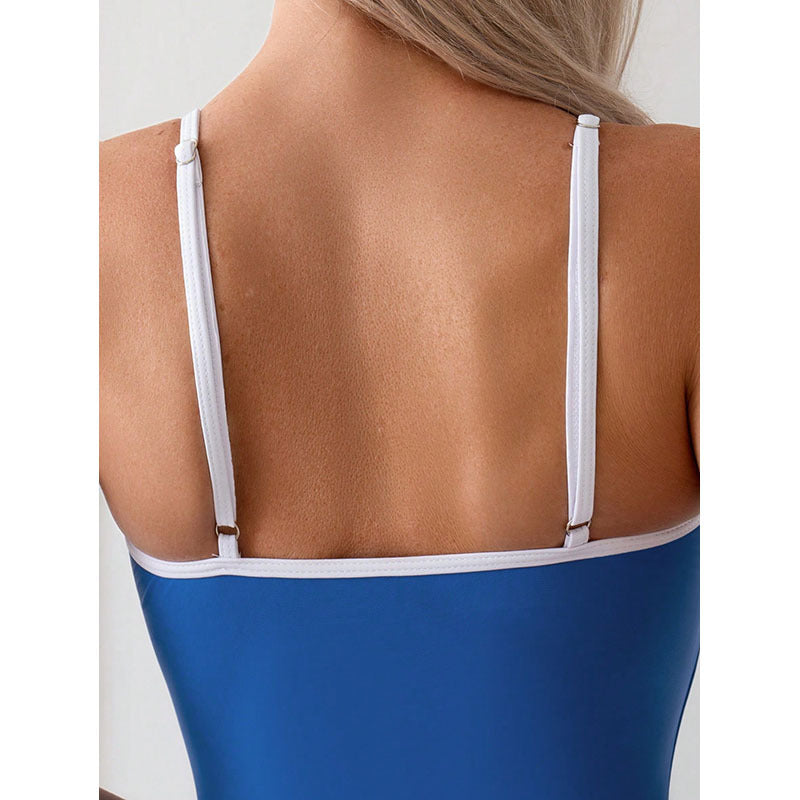 Women's High-Cut Swimsuit with Spaghetti Straps Mune Fashion