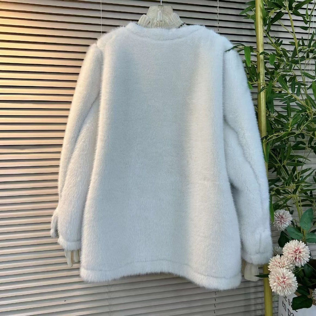 Women's Elegant Fur Jacket Mune Fashion
