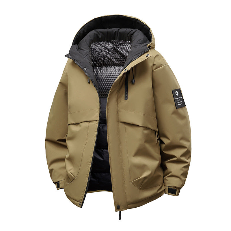 Men's functional jacket with detachable hood