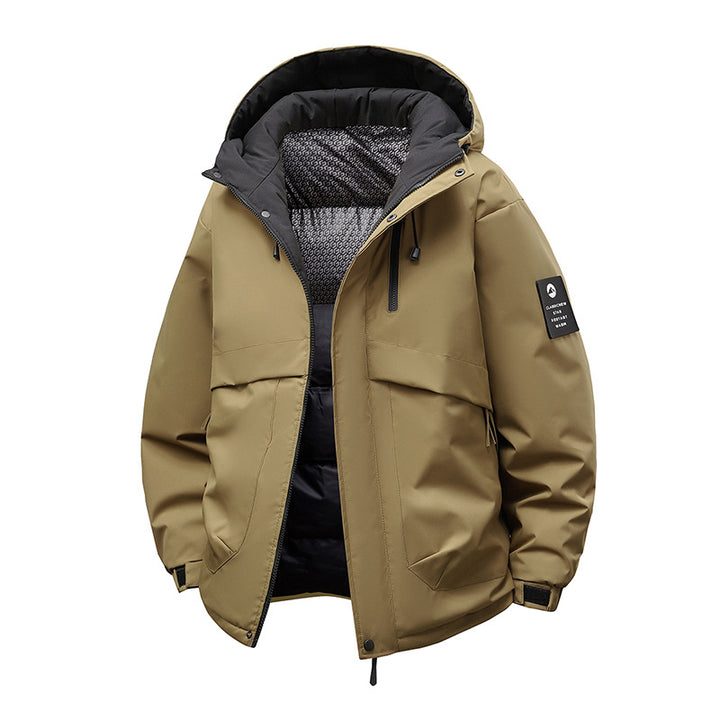 Men's functional jacket with detachable hood