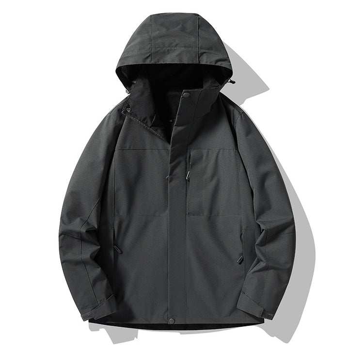 Men's minimalist technical hooded softshell jacket with matte finish and concealed zippers Mune Fashion