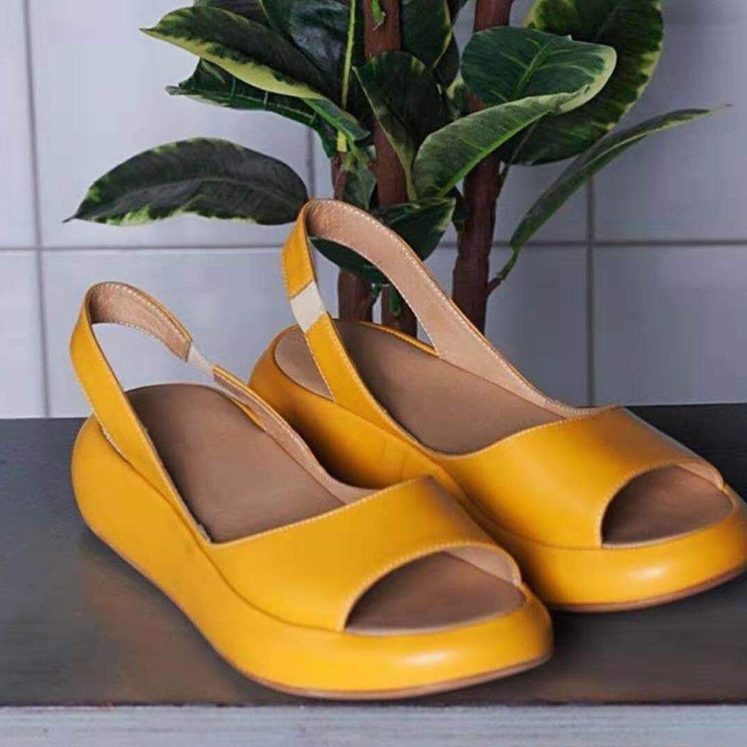 Ladies' slingback slide with ergonomic memory footbed and lightweight platform sole Mune Fashion
