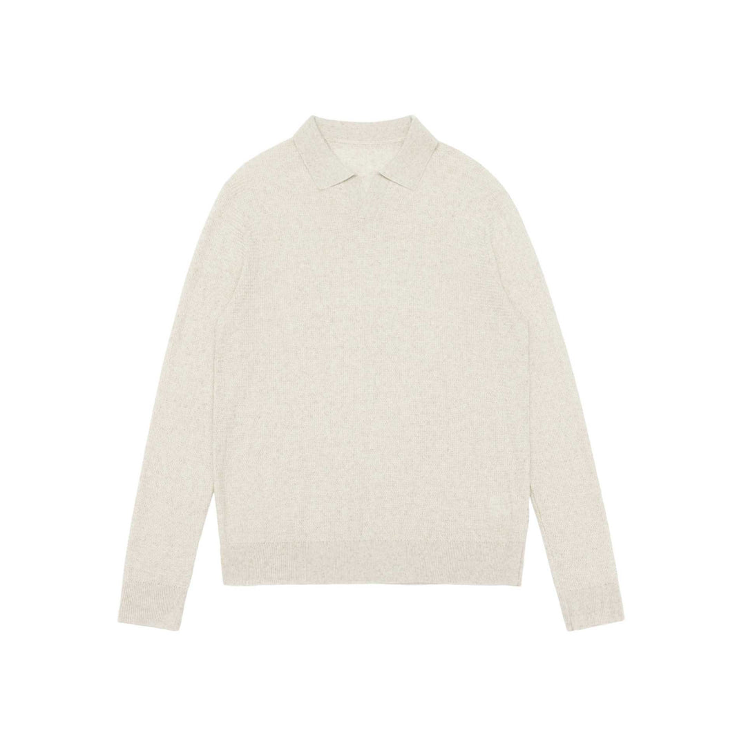 Unisex fine knit polo sweater with turtleneck and ribbed hem Mune Fashion