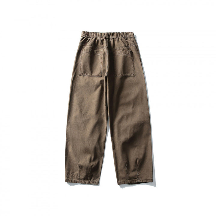 Unisex Wide Utility Cargo Pants in Relaxed Fit with Knee Darts and Elastic Hem Mune Fashion