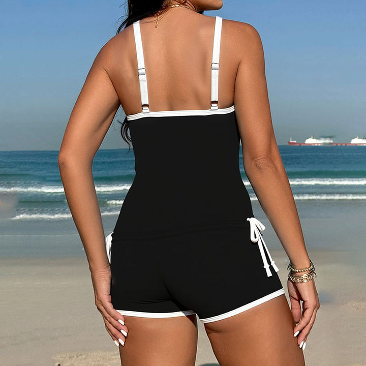 Women’s sporty tankini set with raised cut and adjustable straps Mune Fashion