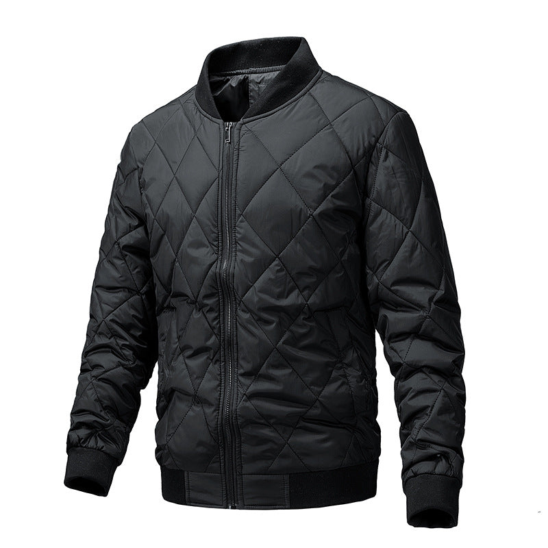 Men's Fashion Quilted Jacket with High Collar Mune Fashion
