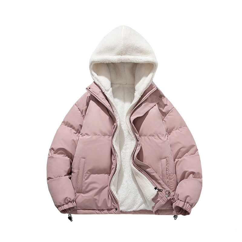 Women's Padded Hoodie Jacket with Soft Fleece Lining Mune Fashion