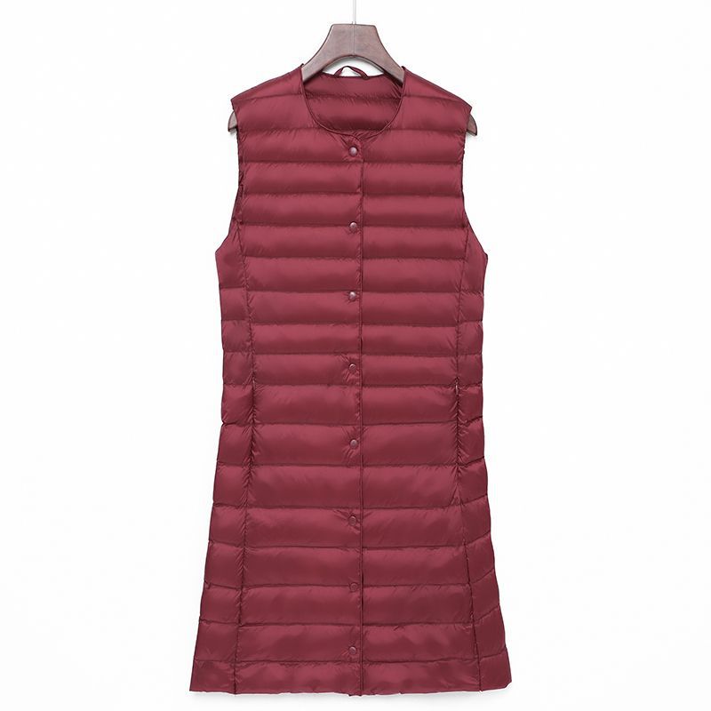 Ladies Long Quilted Thermal Vest with A-Line Silhouette Mune Fashion