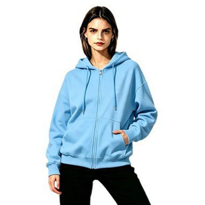 Ladies Soft Hooded Sweatshirt with Full Zip Mune Fashion