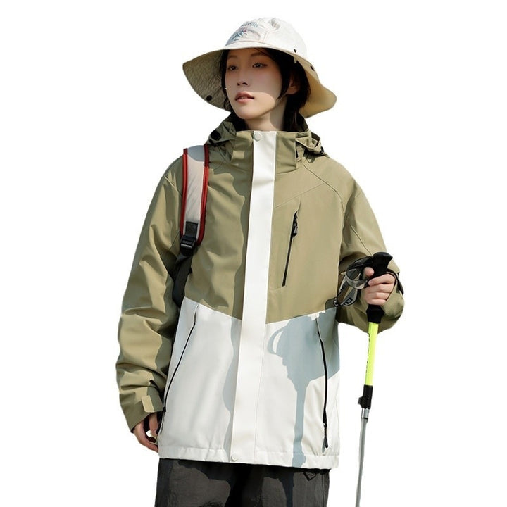 Men's Two-Tone Wind and Water-Repellent Softshell Jacket with Hood Mune Fashion