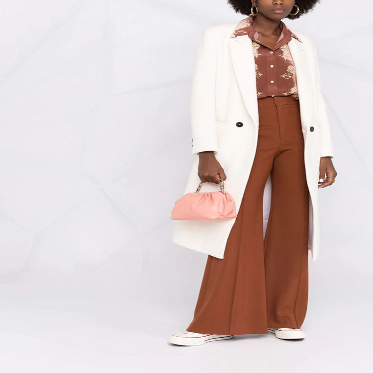Women High-waisted flowing Palazzo pants with wide leg and elegant fall Mune Fashion