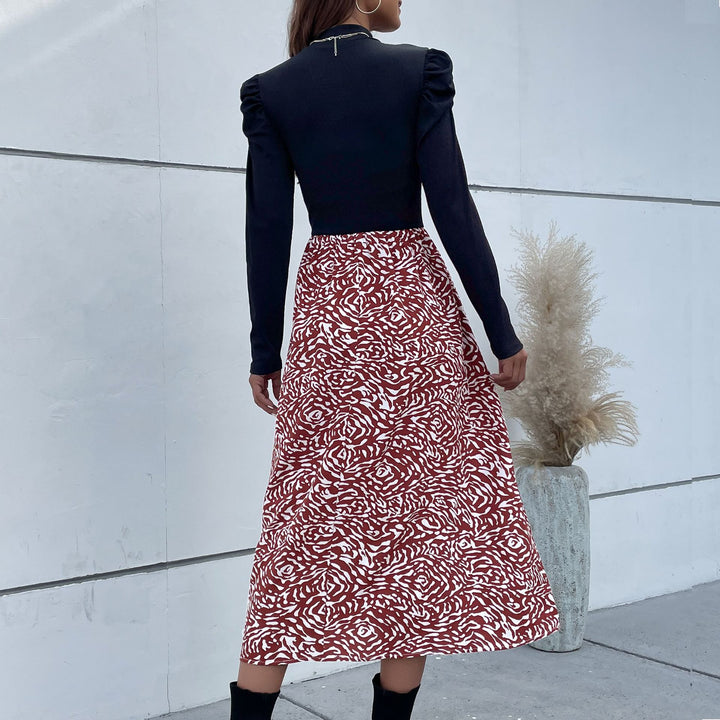 Women Elegant and Playful Maxi Skirt with Floral Pattern Mune Fashion