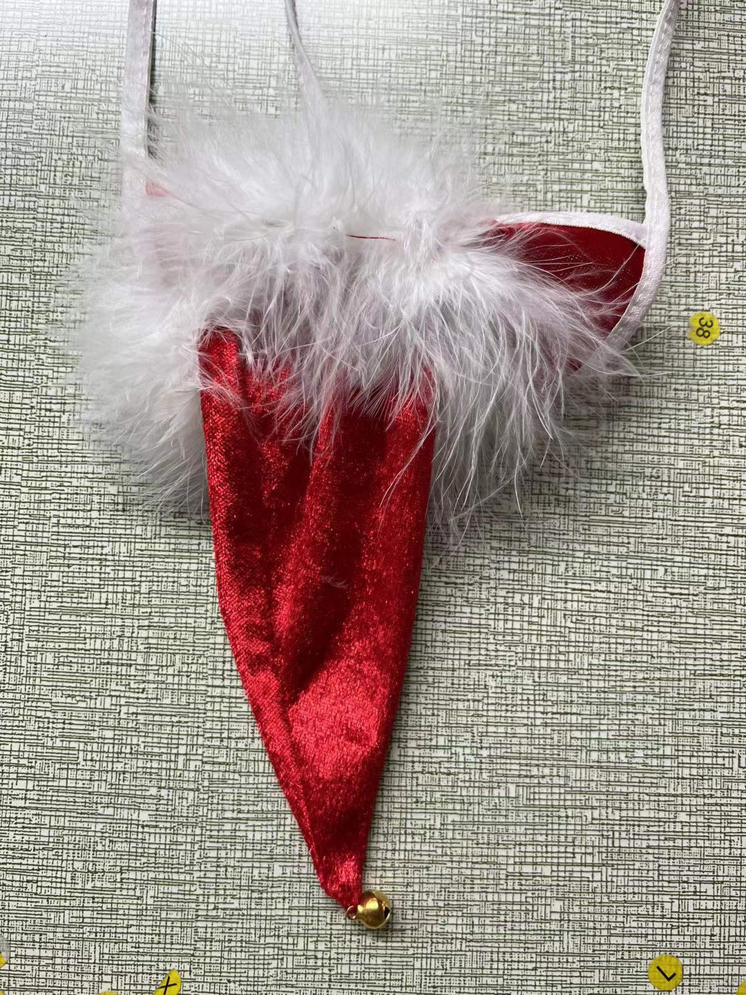 Men's Novelty Plush Reindeer Thong with Antler Pouch