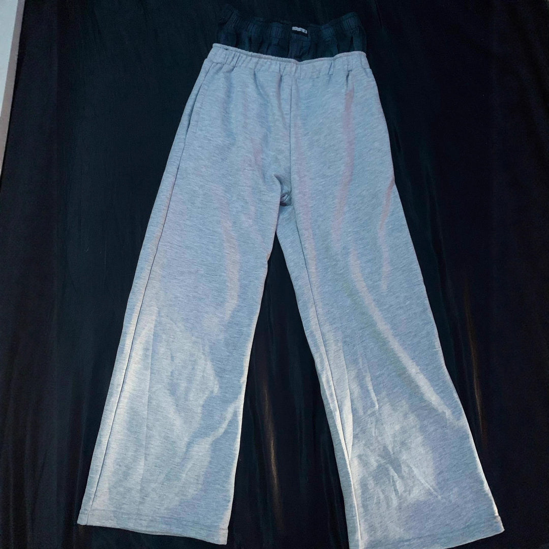 Women's casual jersey lounge pants with elastic waistband and wide leg Mune Fashion