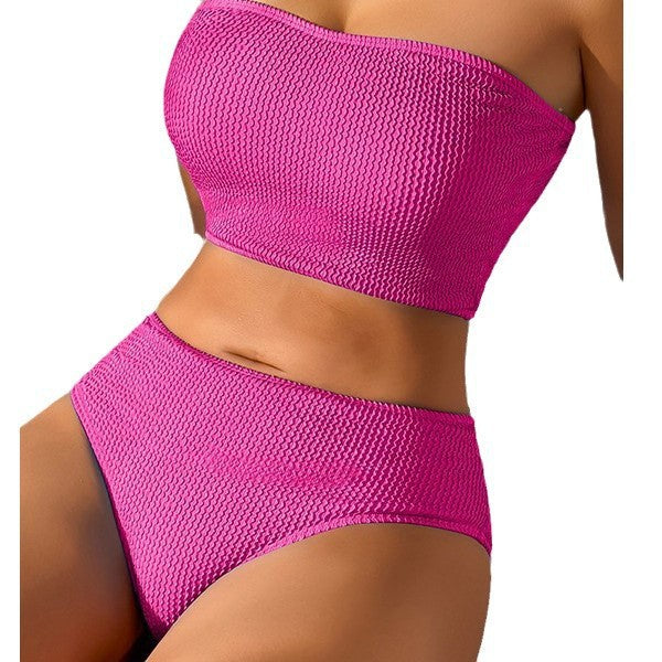 Women Bandeau Bikini Set with high cut panties Mune Fashion