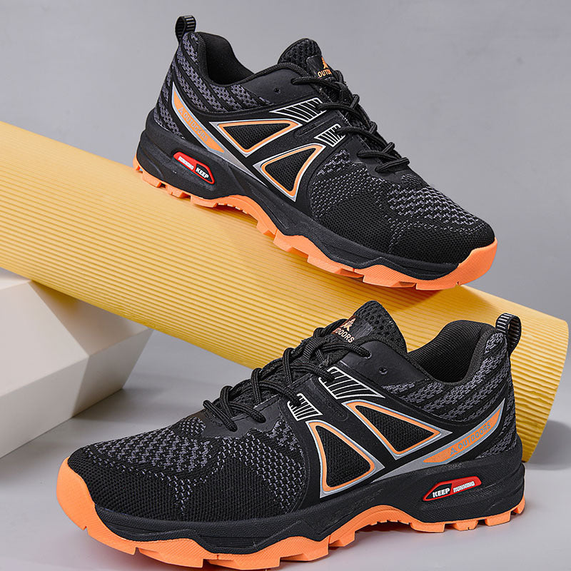 Men's nano rugged trekking sneakers with aggressive profile design and breathable knit upper Mune Fashion