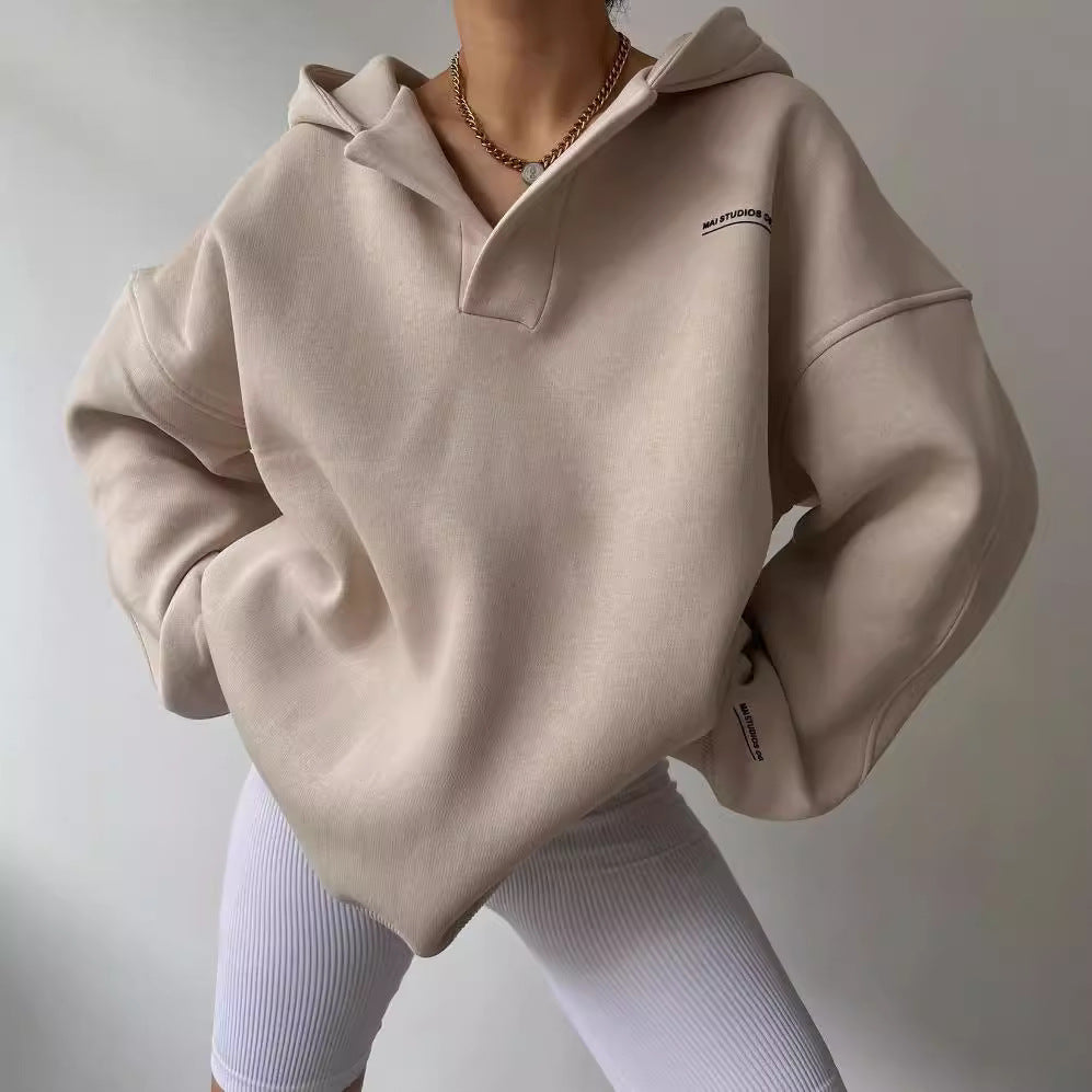 Women's Voluminous Sculpt Hoodie with Oversized Silhouette and Distinctive Hood Mune Fashion