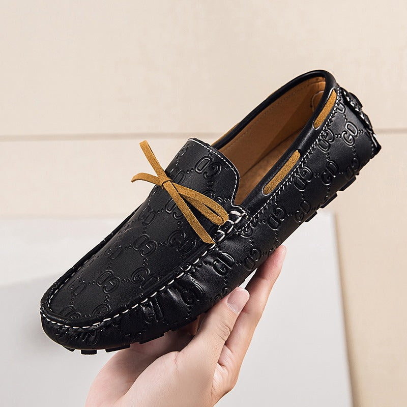 Men's suede moccasins with soft plush lining, decorative tassel, and textured rubber outsole Mune Fashion