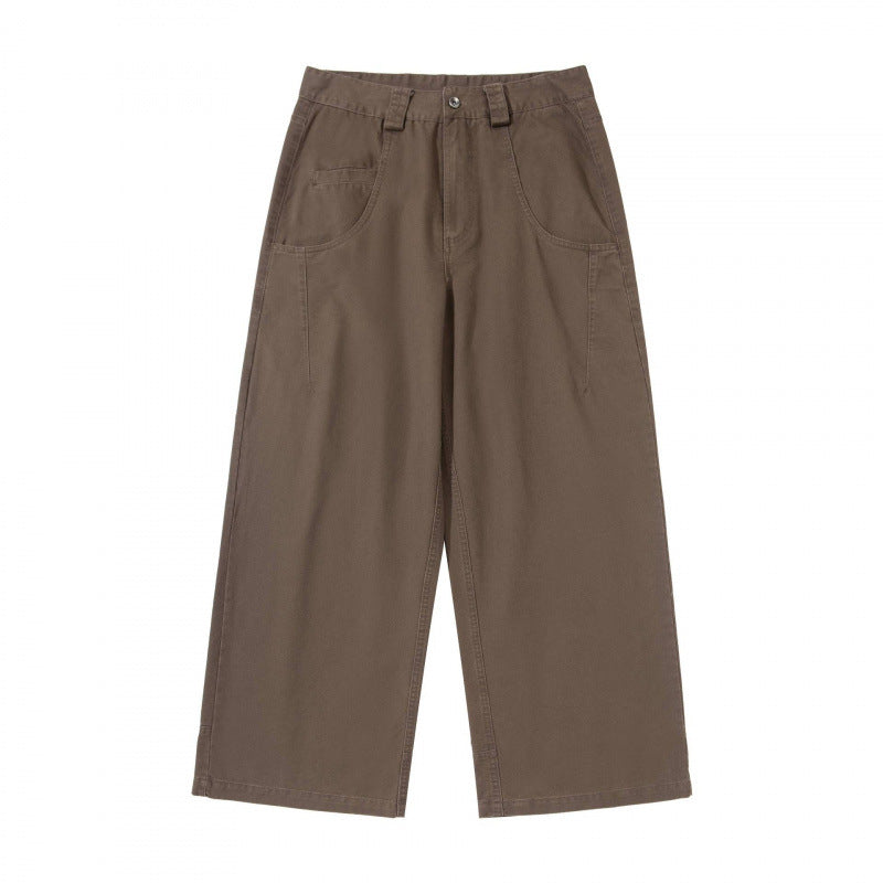 Women Wide Highwaist Culotte Pants with Utility Pockets and Casual Cropped Silhouette Mune Fashion