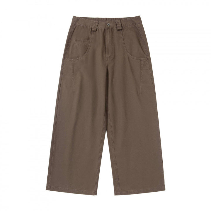 Women Wide Highwaist Culotte Pants with Utility Pockets and Casual Cropped Silhouette Mune Fashion