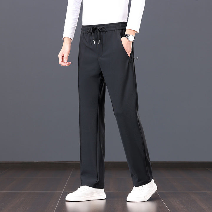 Men's joggers with elastic comfort waistband, zippered pockets, and straight cut Mune Fashion
